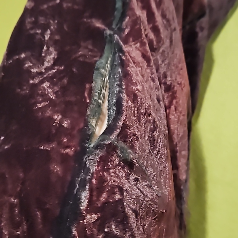 Maxima 100% Velvet Chocolate Gypsy Costume Gown Gold Sequins Beads Size Large 8 - Picture 17 of 17